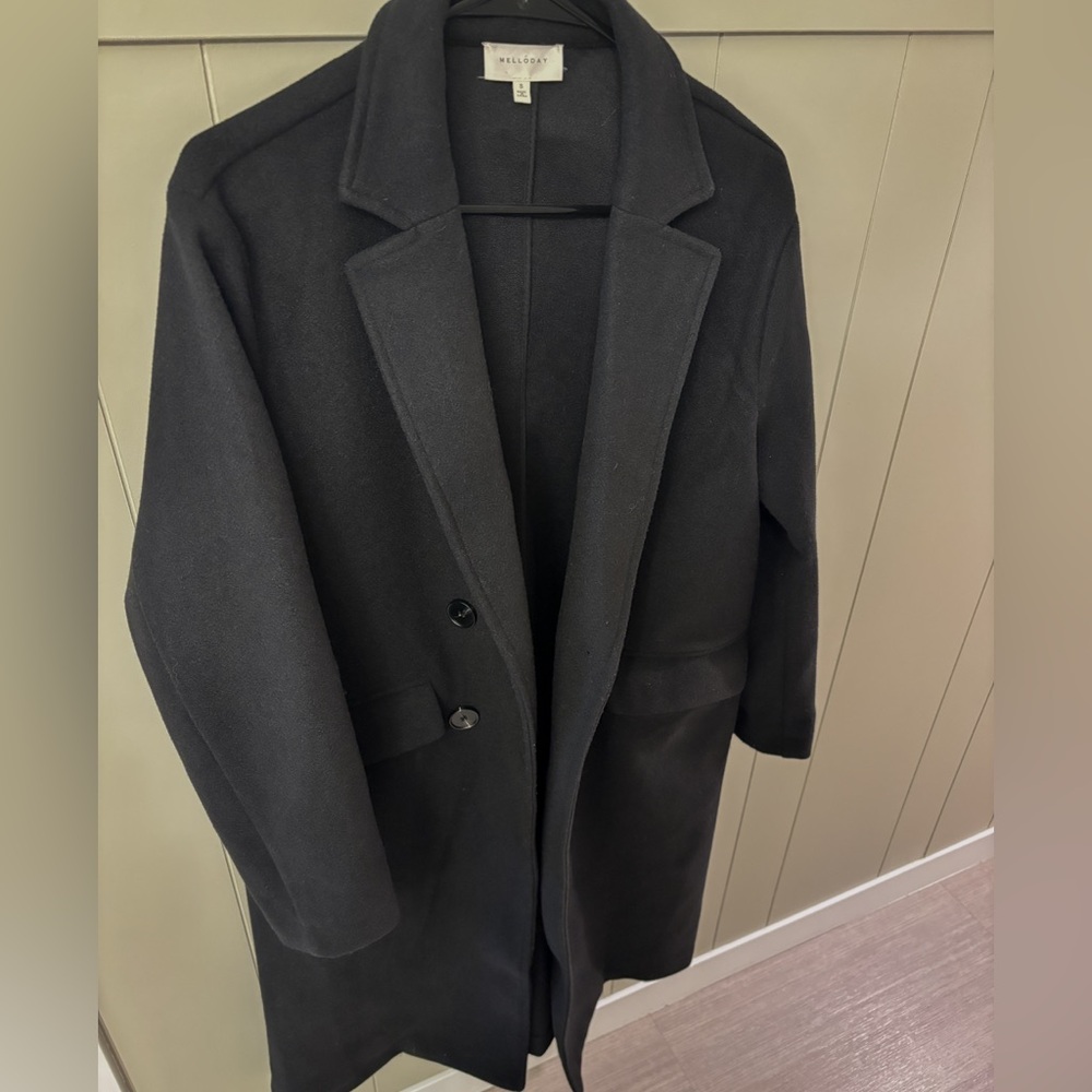 MELLODAY Black Car Coat